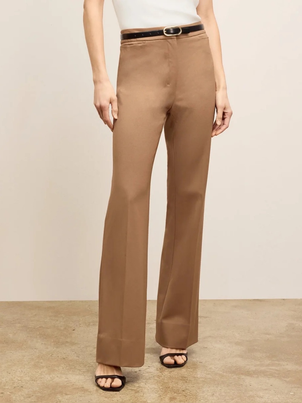 MM Lafleur Horton Flare Trouser Washable Wool Twill